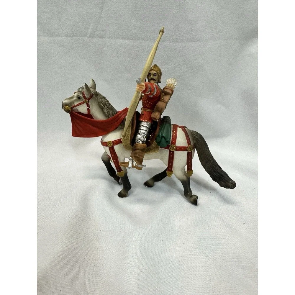 Schleich Ritter Red Mounted Archer Knight on Horse 70030 Figure Retired Germany